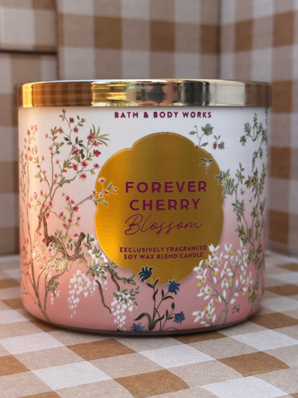 NEW B&BW Forever Cherry Blossom 3 wick candle